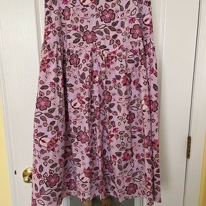 Ann Taylor Pink Floral Maxi Skirt